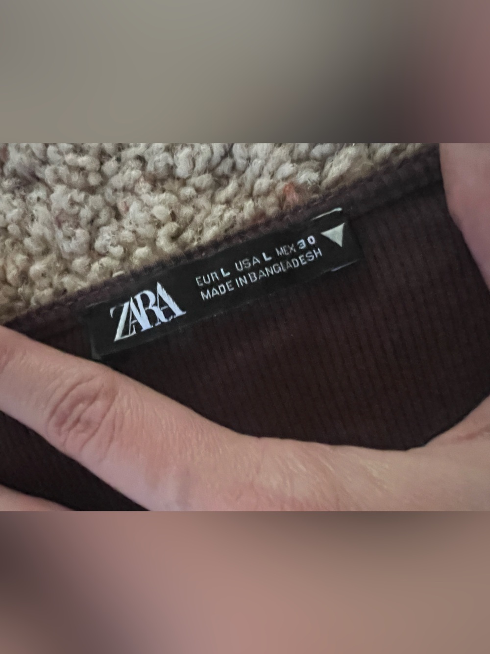 Zara Brown Ruched Drawstring Crop Top - Picture 3 of 5
